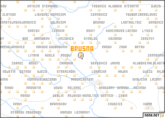 map of Brusná