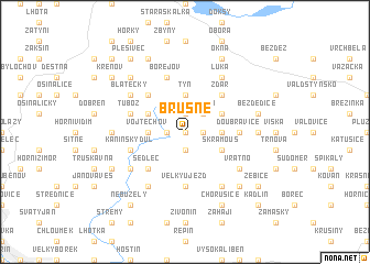 map of Brusné