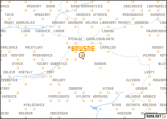 map of Brusné