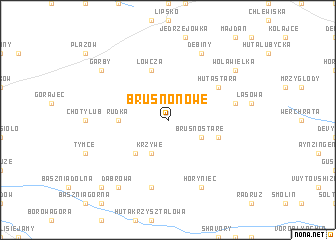 map of Bruśno Nowe