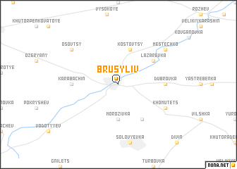 map of Brusyliv