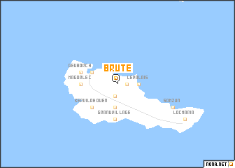 map of Bruté