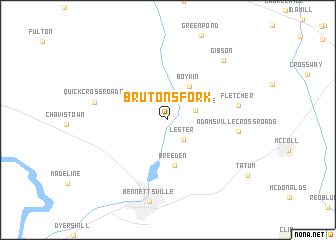 map of Brutons Fork