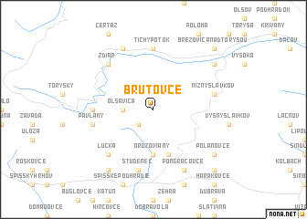 map of Brutovce