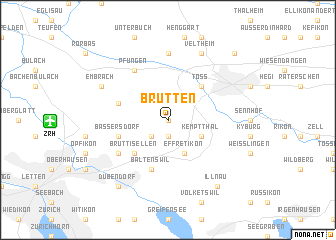 map of Brütten