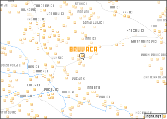 map of Bruvača