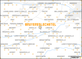 map of Bruyères-le-Châtel