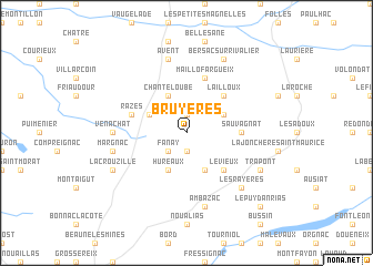 map of Bruyères