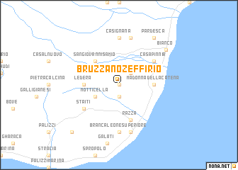 map of Bruzzano Zeffirio