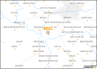 map of Bruz