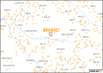 map of Brvanci