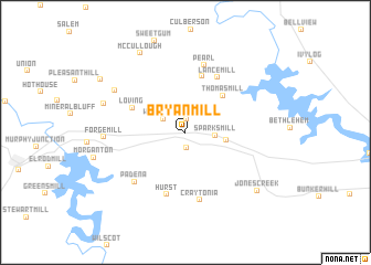 map of Bryan Mill