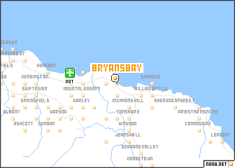 map of Bryans Bay