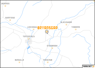 map of Bryans Gap