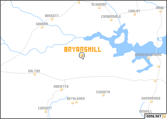 map of Bryans Mill