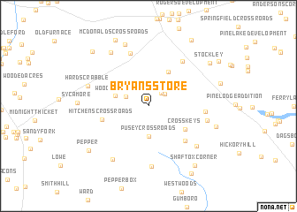 map of Bryans Store