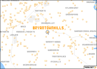 map of Bryantown Hills