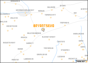 map of Bryantsëvo