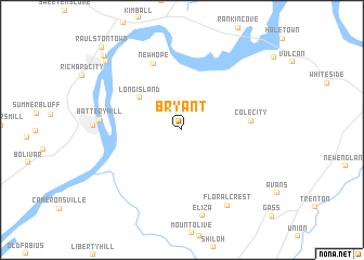 map of Bryant