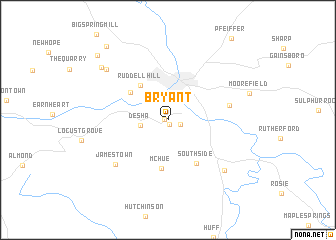 map of Bryant