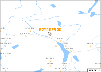 map of Bryggesåk