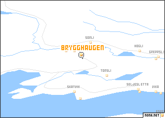 map of Brygghaugen