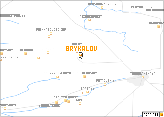 map of Brykalov