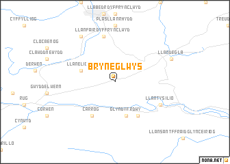 map of Bryneglwys