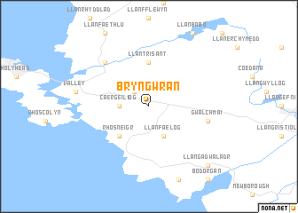 map of Bryngwran