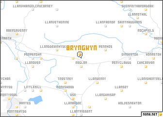 map of Bryngwyn
