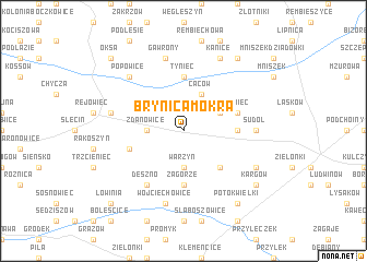 map of Brynica Mokra