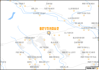 map of Brynmawr