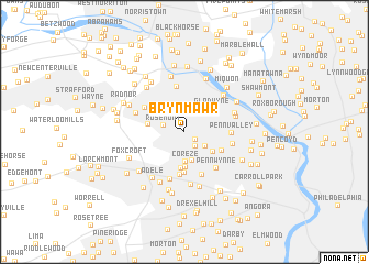 map of Bryn Mawr