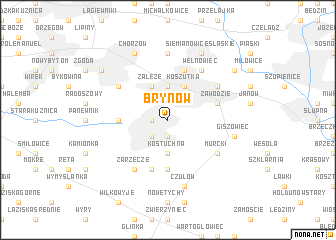 map of Brynów