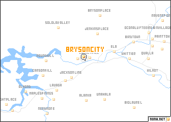 map of Bryson City