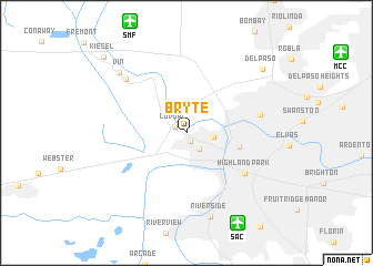 map of Bryte