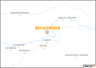 map of Bryukhanova