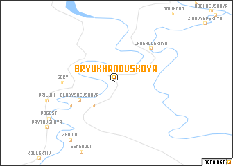 map of (( Bryukhanovskoya ))