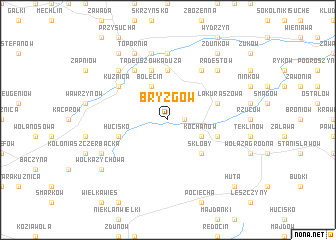 map of Bryzgów