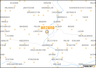 map of Brzana