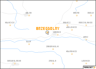 map of Brzeg Dolny