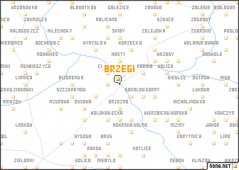 map of Brzegi