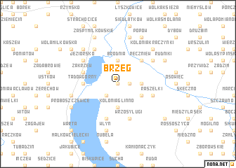map of Brzeg