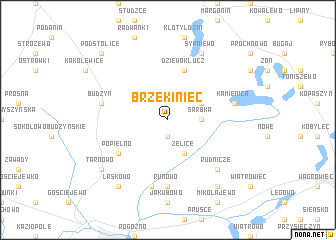 map of Brzekiniec