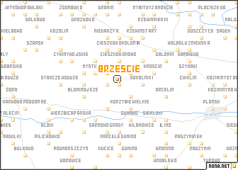 map of Brzeście