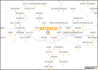 map of Brzeście