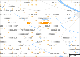 map of Brześć Kujawski