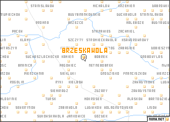 map of Brzeska Wola