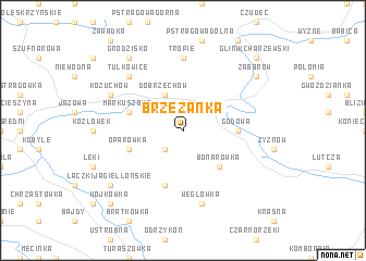 map of Brzeżanka