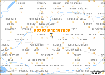 map of Brzezienko Stare